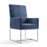 Manhattan Comfort DC029-BL Element Blue Velvet Dining Armchair